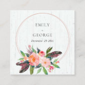 WOOD BOHO BLUSH FLORAL WREATH WEBSITE RSVP VIERKANTE VISITEKAARTJE (Voorkant)