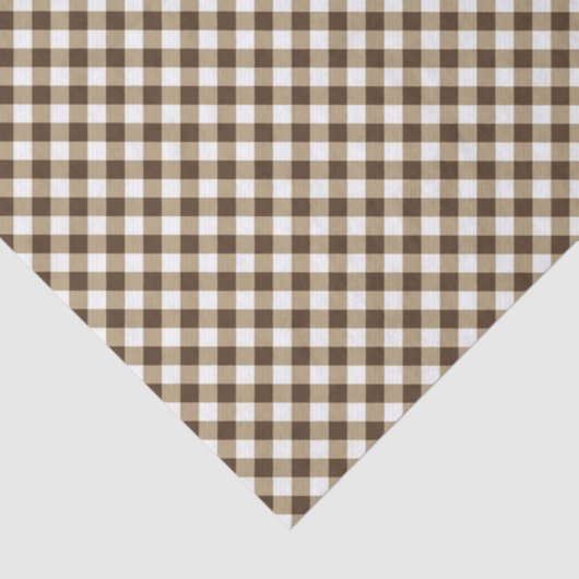 Wood Brown Gingham Tissuepapier (Detail)