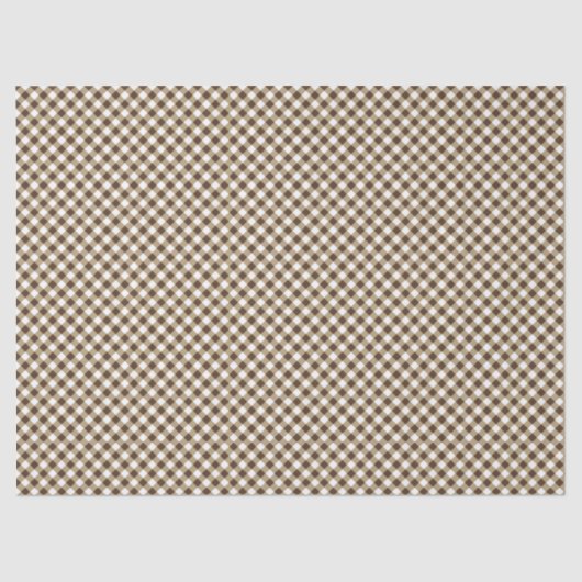 Wood Brown Gingham Tissuepapier (Voorkant)