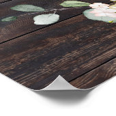 Wood bruiloft welkom bord boho poster (Hoek)