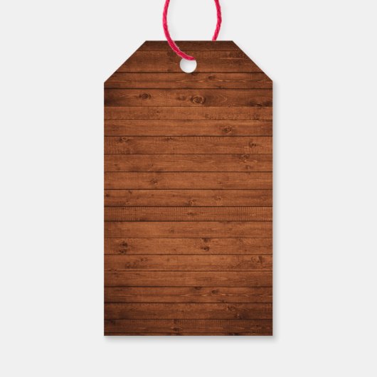 Wood Brush Script Kerstmis Truck Cadeaulabel (Achterkant)