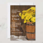 Wood Bucket Daisies Barn Wedding Rehearsal Dinner Kaart (Voorkant)