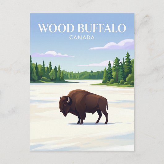 Wood Buffalo National Park Canada Briefkaart (Voorkant)