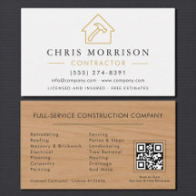 Wood Building Construction White Gold QR Code