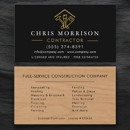 Wood Building Home Improvement Visitekaartje