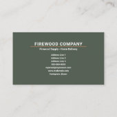 Wood Burning Stove & Firewood Visitekaartje (Achterkant)