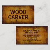 Wood Carver Antiek Visitekaartje (Voorkant / Achterkant)
