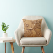 Wood carving effect Throw Cushion Kussen (Stoel)