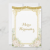 Wood Charro White Charra Quinceanera Uitnodiging (Achterkant)