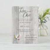 Wood Christelijk Two wordt één met Dove Kaart (Staand voorkant)