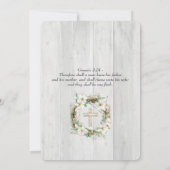 Wood Christian Two Become One Wedding Kaart (Achterkant)