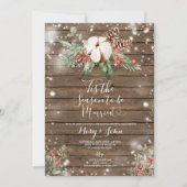 Wood Christmas Floral Dit is het seizoen om te tro Kaart (Voorkant)