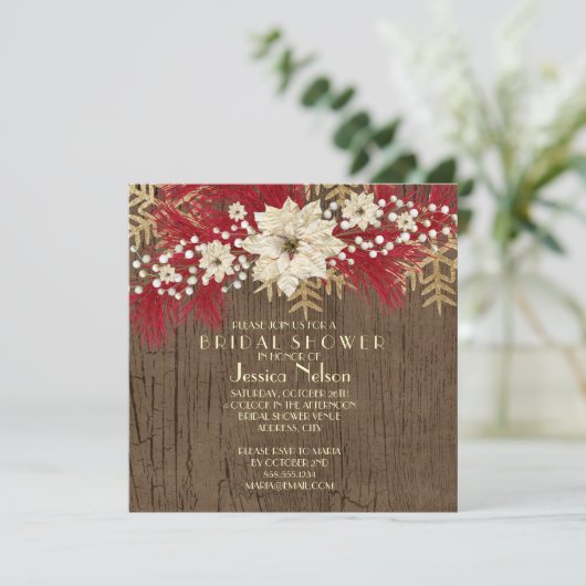 Wood Christmas Spirit Vrijgezellenfeest Kaart (Staand voorkant)