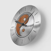 Wood Chrome Yang Ronde Klok (Hoek)