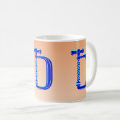 Wood Clamp Blue Koffiemok (Voorkant rechts)