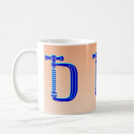Wood Clamp Blue Koffiemok