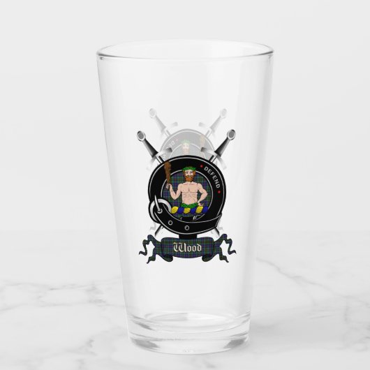 Wood Clan Badge Pint Glas (Voorkant)