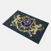 Wood Clan Badge & Tartan Deurmat (Schuin)
