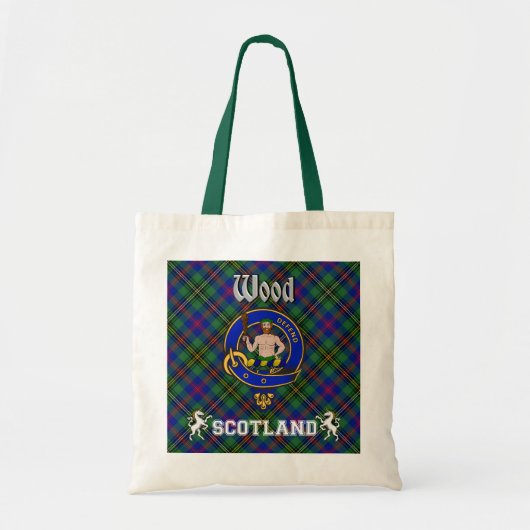 Wood Clan Badge Tartan Tas (Voorkant)