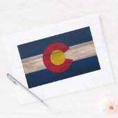 Wood Colorado vlag rechthoek stickers (Envelop)