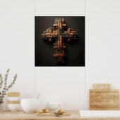 Wood Cross Art Poster (Keuken)