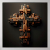 Wood Cross Art Poster (Voorkant)