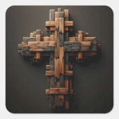 Wood Cross Stickers (Voorkant)