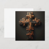 Wood Cross Wenskaart (Voorkant / Achterkant)