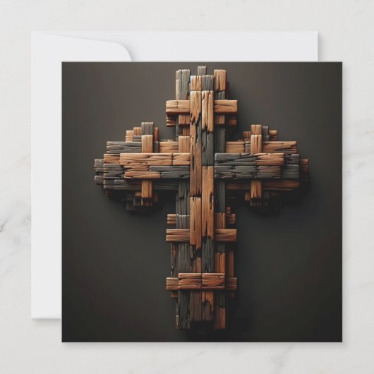 Wood Cross Wenskaart (Voorkant)