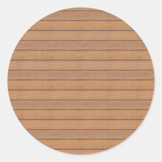 Wood Custom Blank Trendy Natuur Elegante Sjabloon Ronde Sticker (Voorkant)