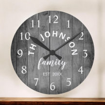 Wood Custom Family Name Rustic Farmhouse