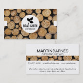 Wood Cut \ Logs \ tabs Visitekaartje (Voorkant / Achterkant)