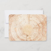 Wood Cut Slice Mail in een rustieke bruiloft RSVP Kaartje (Achterkant)