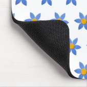 Wood Daisy Flowers op White Muismat (Hoek)