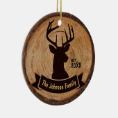 Wood Deer Silhouette Keramisch Ornament (Rechts)
