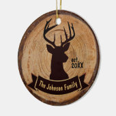 Wood Deer Silhouette Keramisch Ornament (Links)