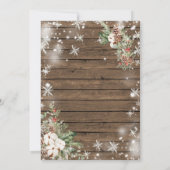 Wood Dit is het seizoen om te trouwen Kerstmis Blo Kaart (Achterkant)