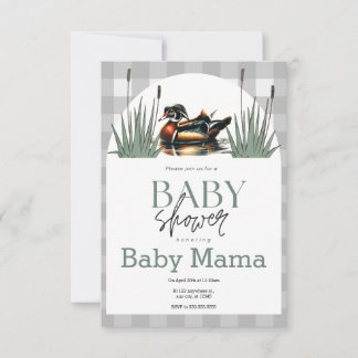 Wood Duck Baby shower Invitation Kaart