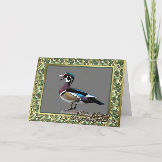 Wood Duck Christmas Kaart (Voorkant)