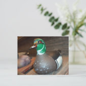 Wood Duck Decoy Briefkaart (Staand voorkant)