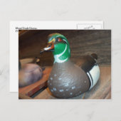 Wood Duck Decoy Briefkaart (Voorkant / Achterkant)