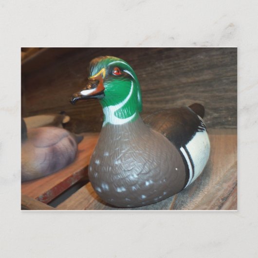 Wood Duck Decoy Briefkaart (Voorkant)
