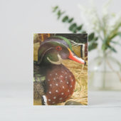Wood Duck Decoy Briefkaart (Staand voorkant)