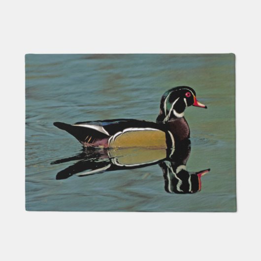 Wood Duck Drake Deurmat (Voorkant)