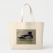 Wood Duck Drake Grote Tote Bag (Voorkant)
