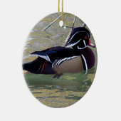 Wood Duck Drake Keramisch Ornament (Rechts)