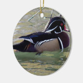 Wood Duck Drake Keramisch Ornament (Links)
