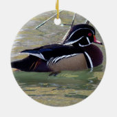 Wood Duck Drake Keramisch Ornament (Achterkant)