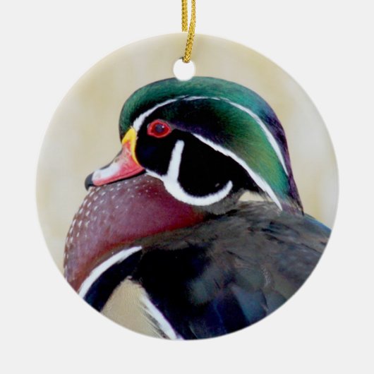 Wood Duck Drake Keramisch Ornament (Voorkant)
