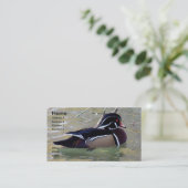 Wood Duck Drake Visitekaartje (Staand voorkant)